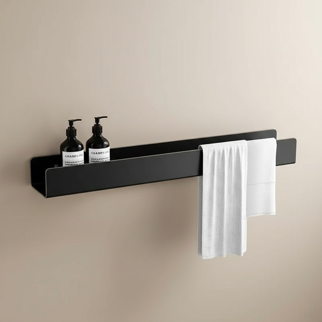 Étagère Murale Salle de Bain avec Porte-Serviette ANCHOR.STUDIO