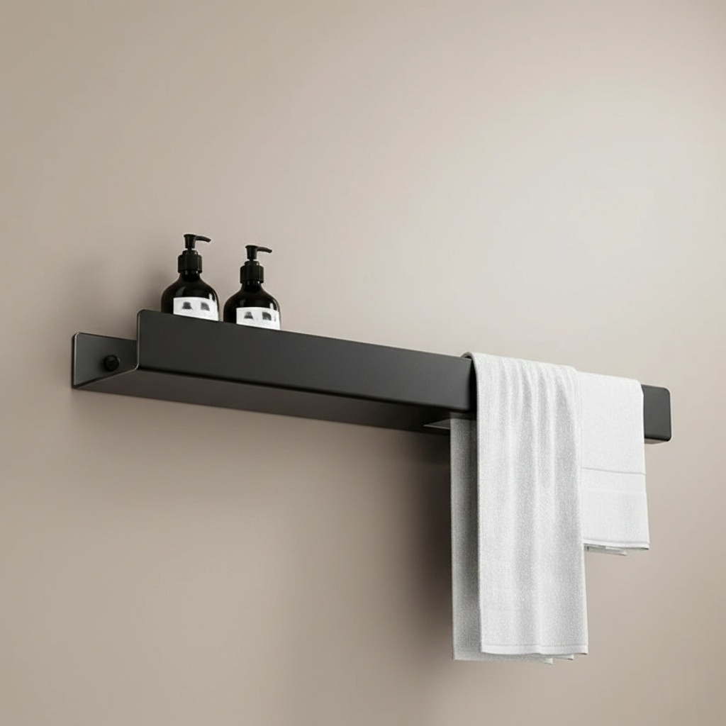 Étagère Murale Salle de Bain avec Porte-Serviette ANCHOR.STUDIO