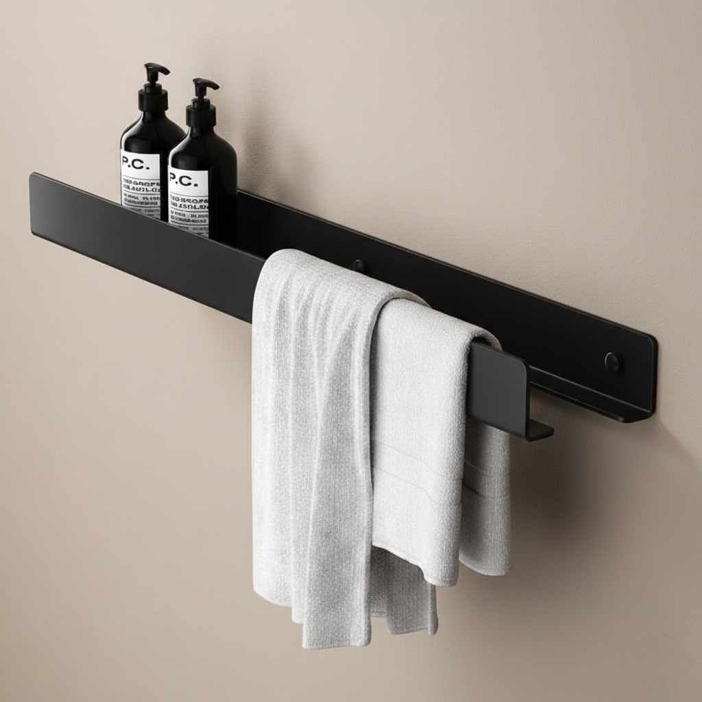 Étagère Murale Salle de Bain avec Porte-Serviette ANCHOR.STUDIO