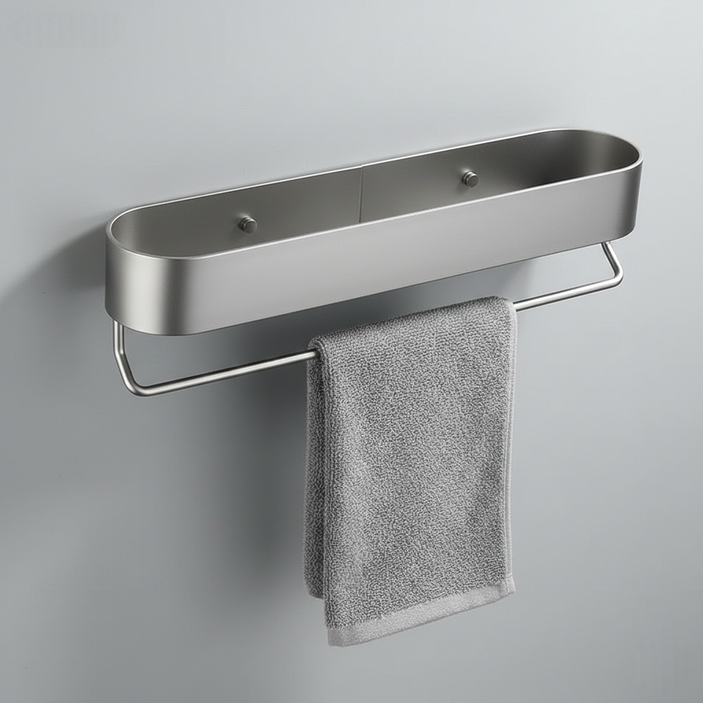 Étagère Murale avec Porte-Serviettes