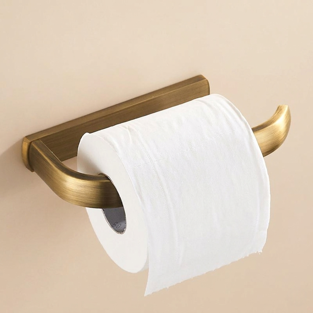 Porte-Papier Toilette Mural en Cuivre