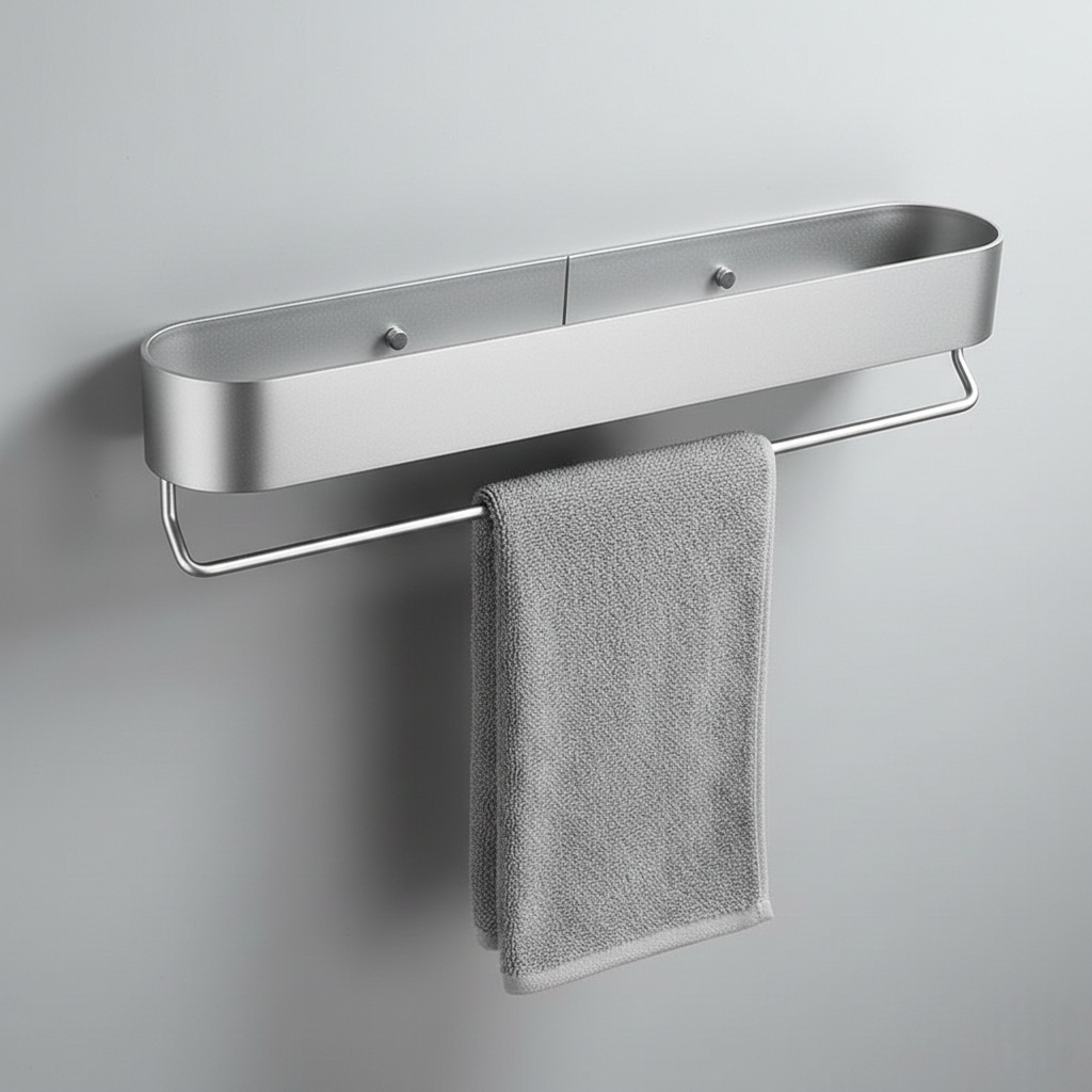 Étagère Murale avec Porte-Serviettes