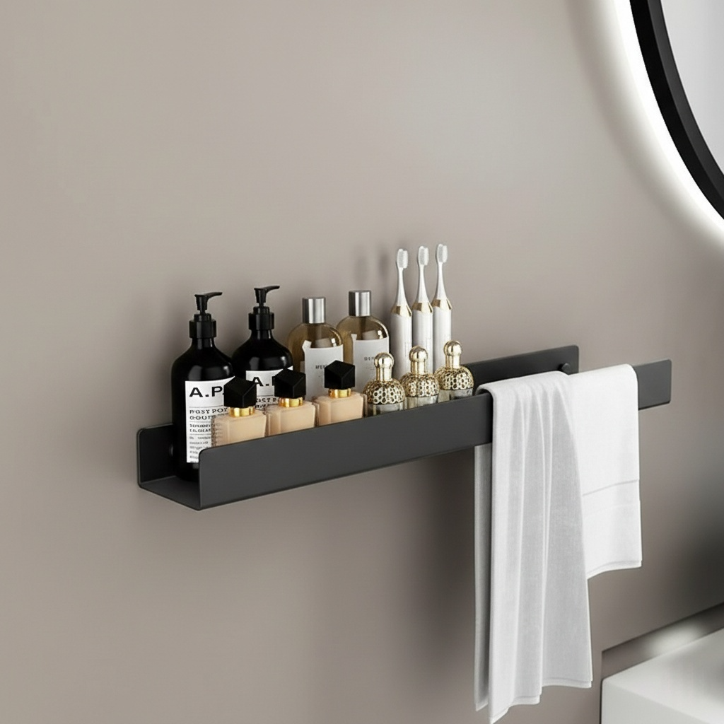 Étagère Murale Salle de Bain avec Porte-Serviette ANCHOR.STUDIO