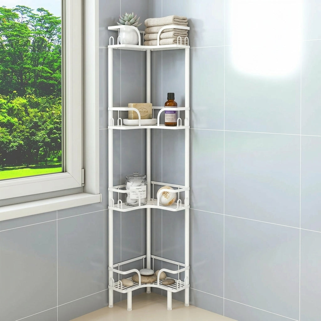 Étagère de Coin Salle de Bain