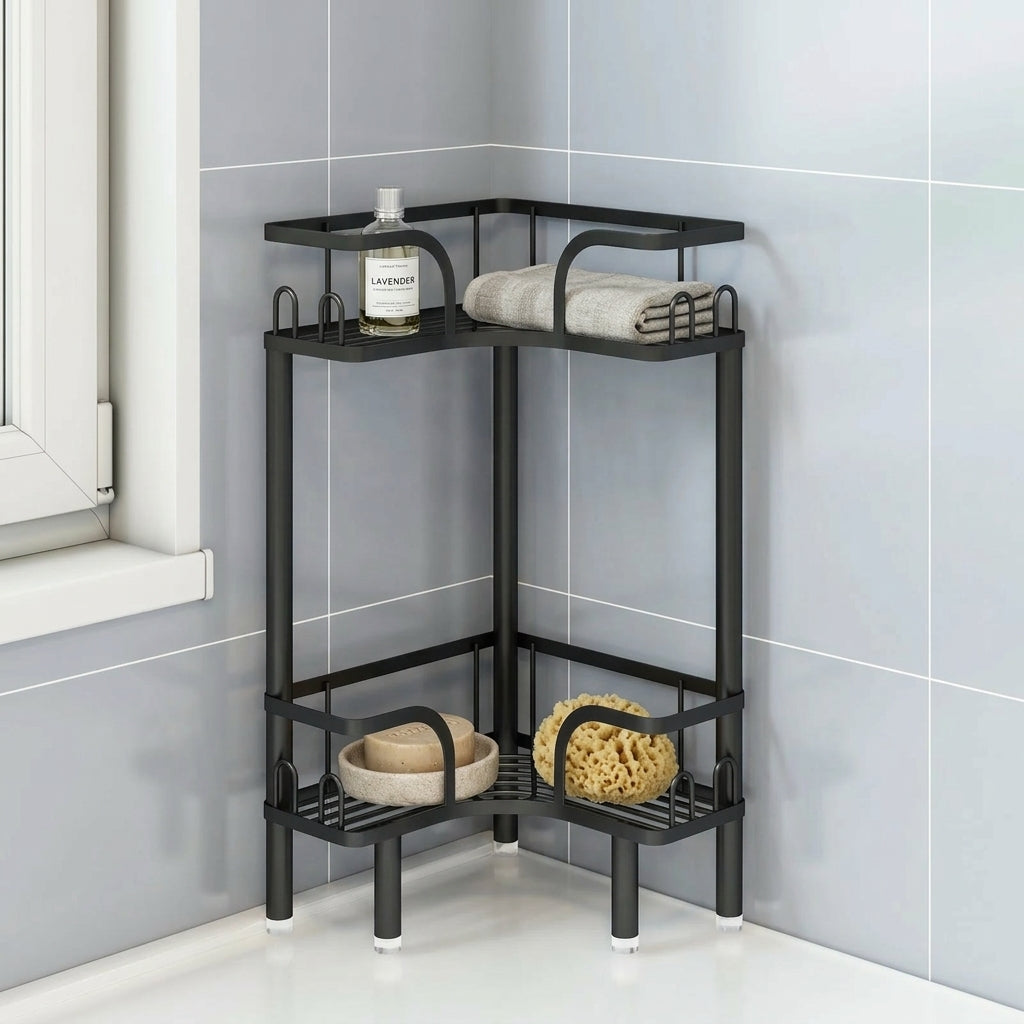 Étagère de Coin Salle de Bain