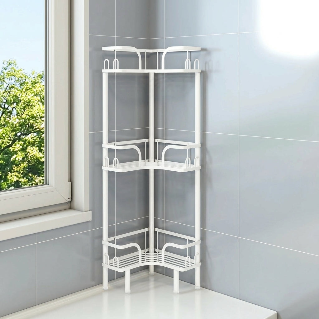 Étagère de Coin Salle de Bain