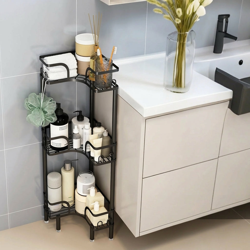 Étagère de Coin Salle de Bain