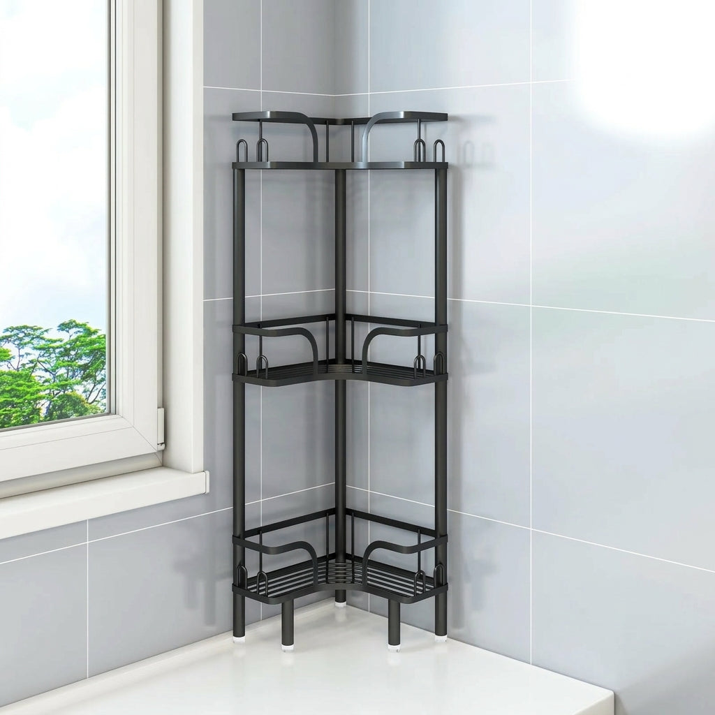Étagère de Coin Salle de Bain