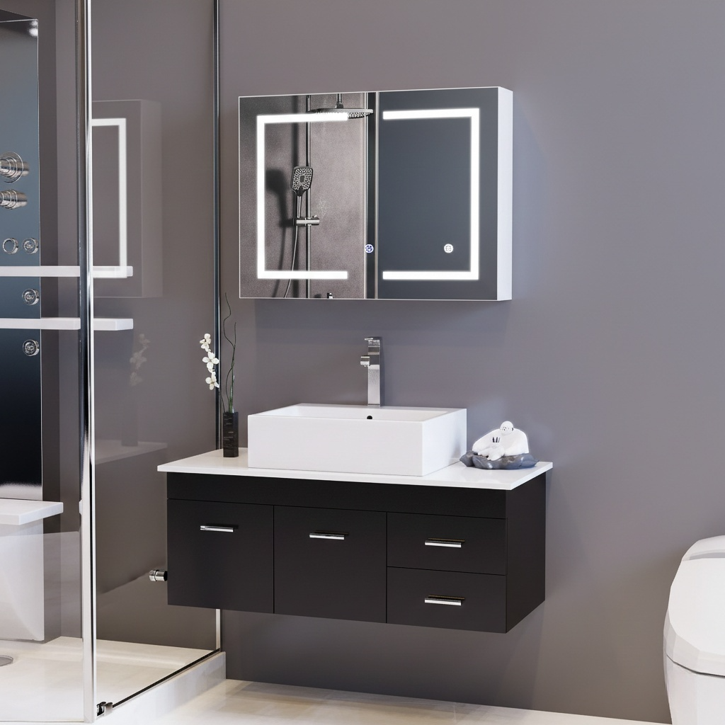 Armoire Miroir Salle de Bain LED
