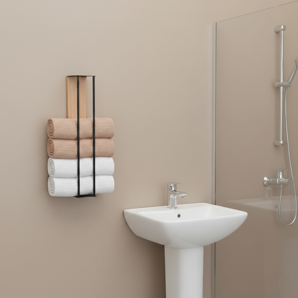 Porte-Serviettes Mural en Bois ANCHOR.STUDIO