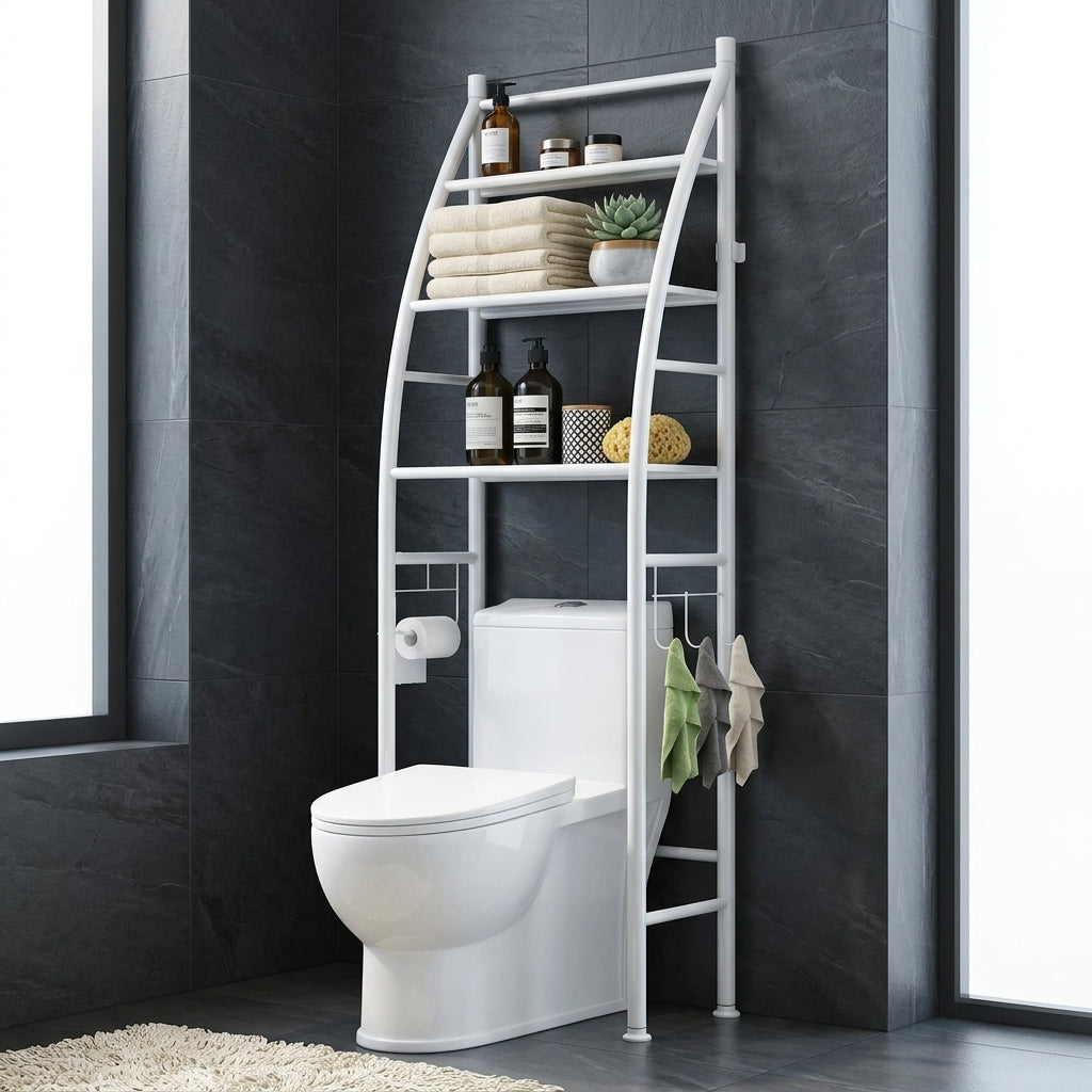 Organisateur Vertical 3 Niveaux au‑dessus des toilettes