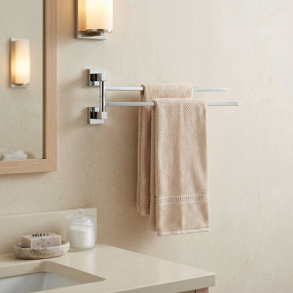 Porte-Serviettes Mural Pivotant en Acier ANCHOR.STUDIO