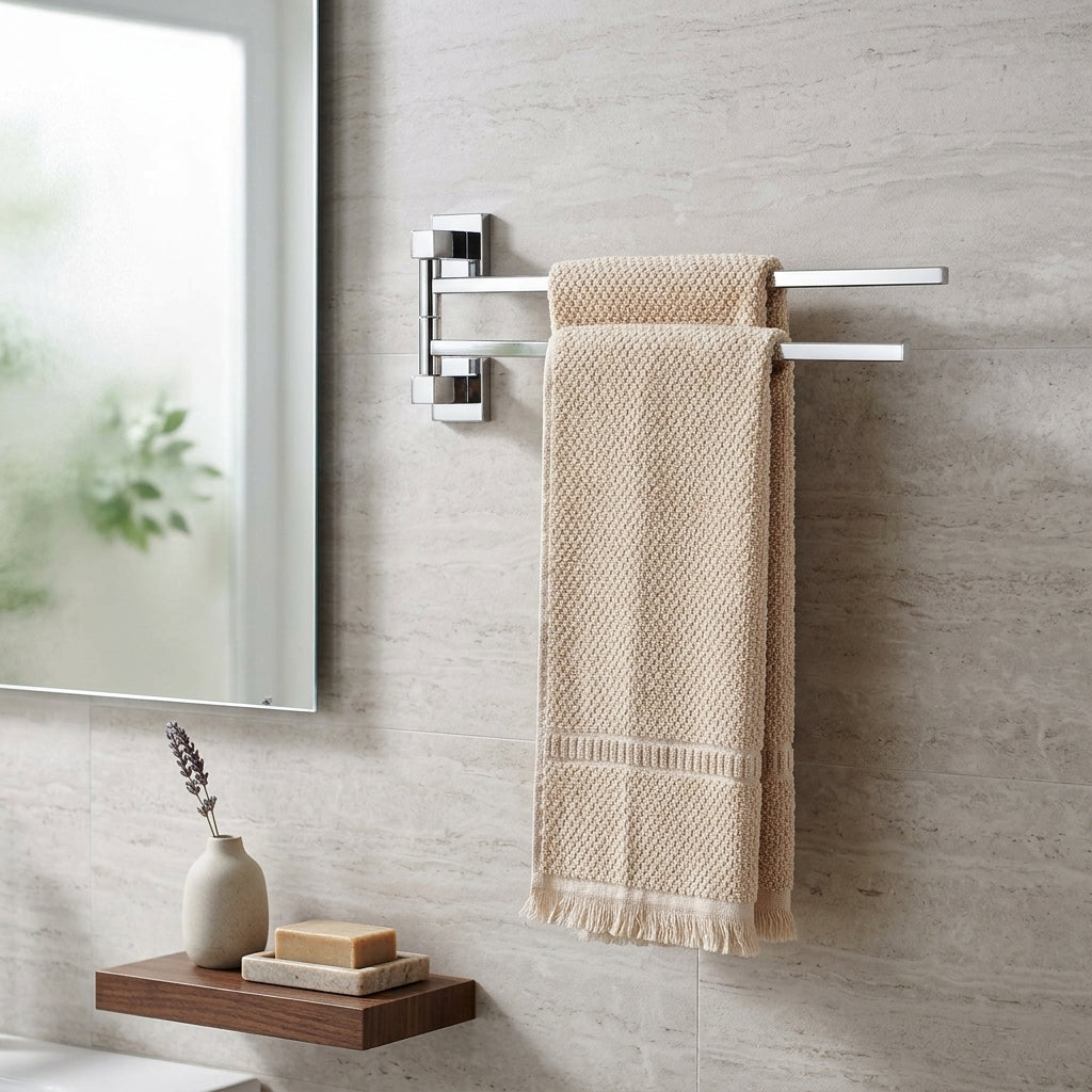 Porte-Serviettes Mural Pivotant en Acier ANCHOR.STUDIO