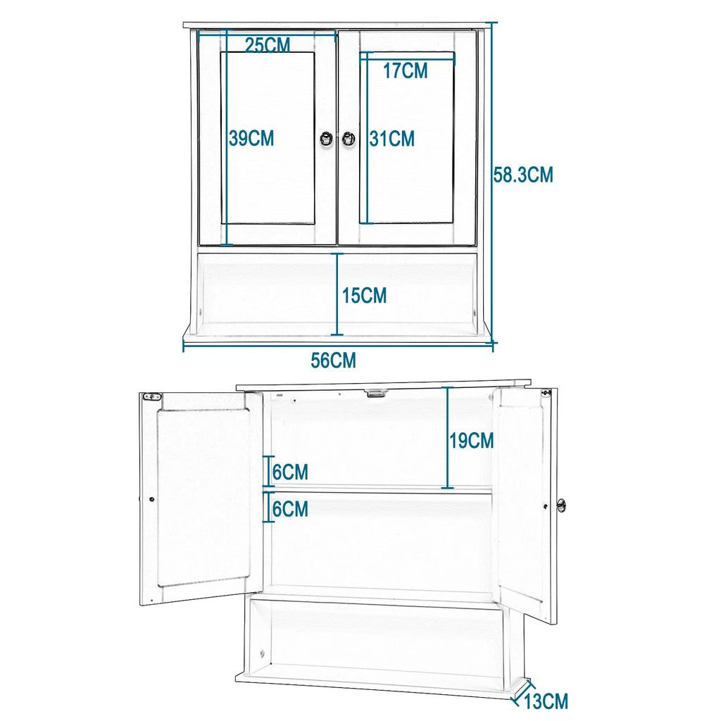 Armoire à Pharmacie avec Miroir Murale