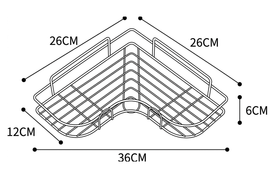 Étagère d'Angle de Douche